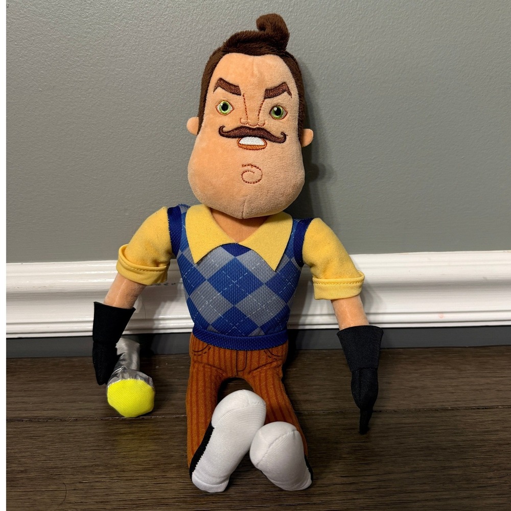 Hello Neighbor Mr Peterson Plush 12" Zag Toys TinyBuild Horror Game Flashlight